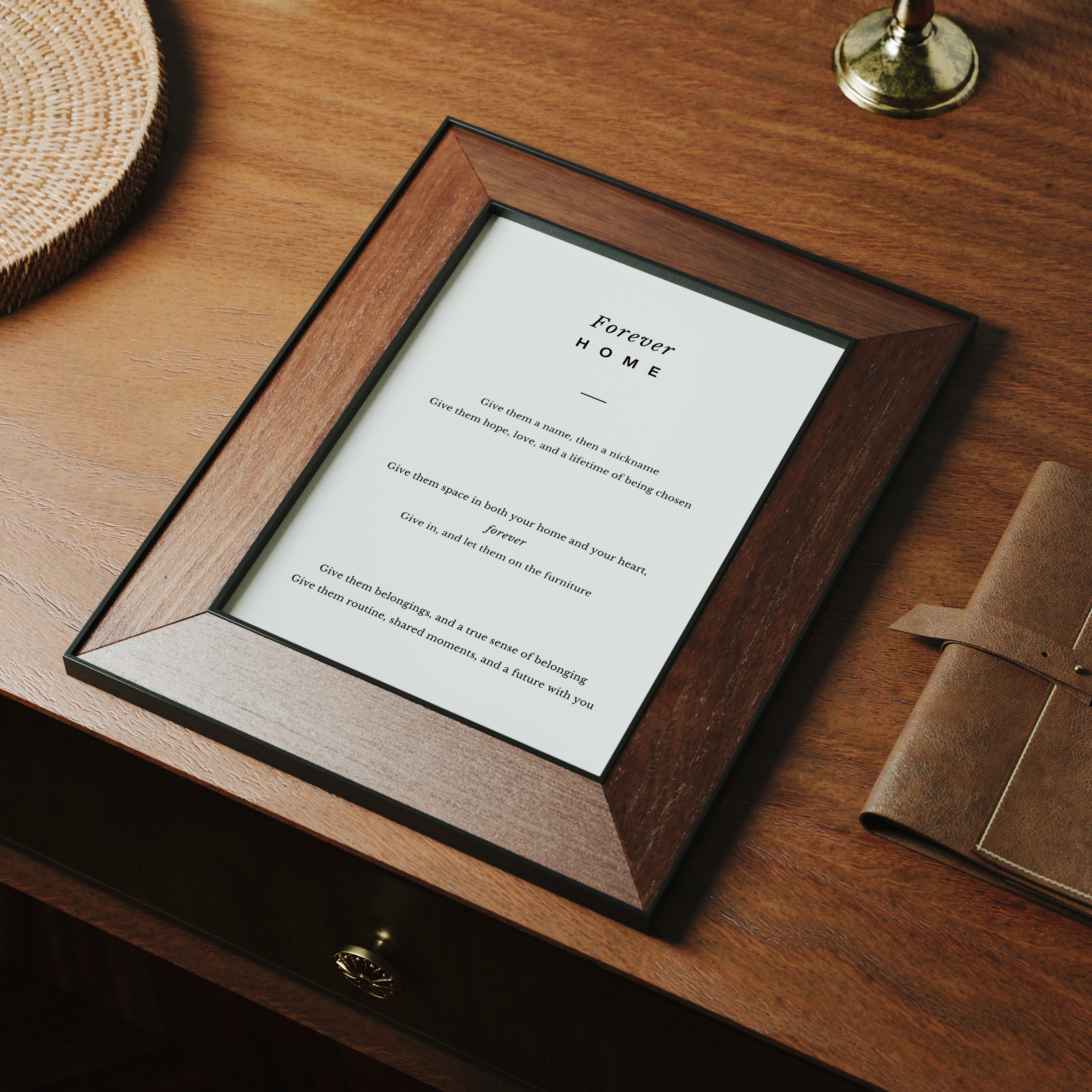 Forever Home Adoption Poem Print